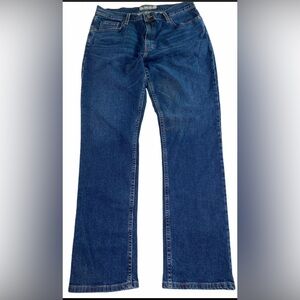 Pre-Loved (EUC) Members Mark Basic Blue 31X32 High Rise Straight Leg 5 Pockets